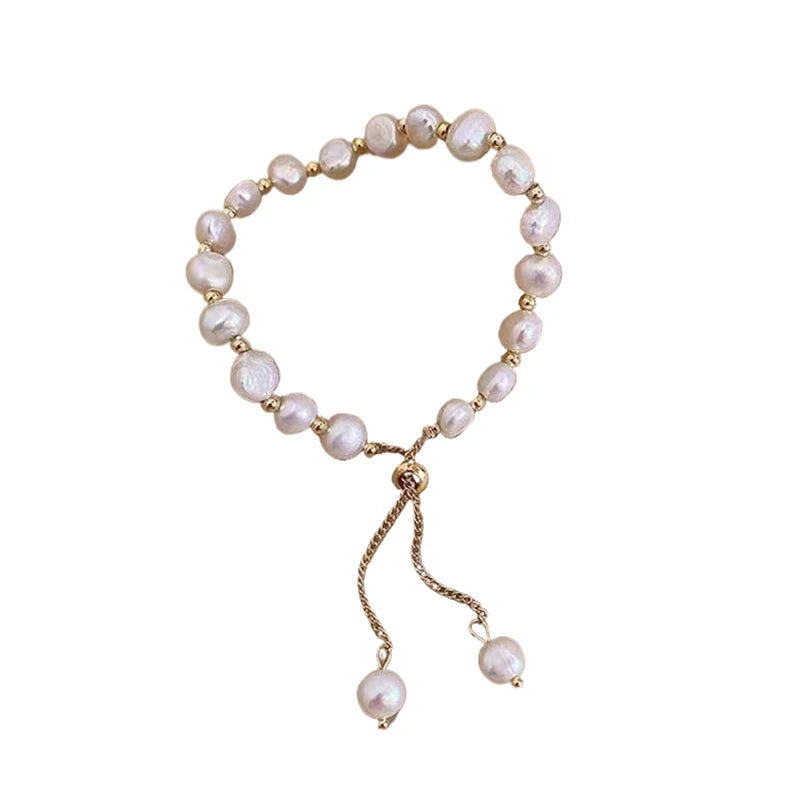 Elegant Baroque Pearl Beaded Bracelet