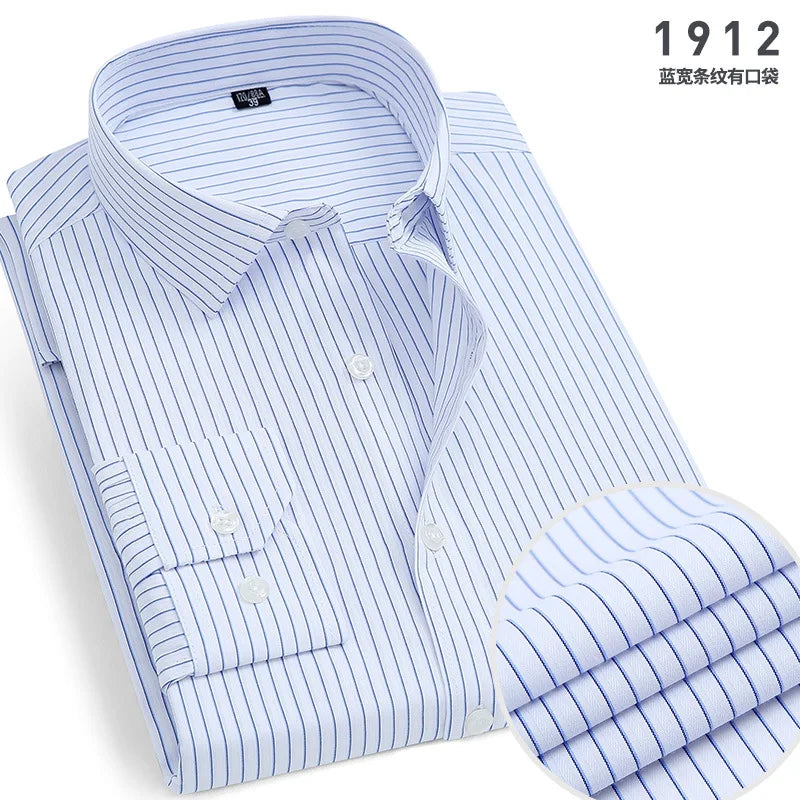 New Men's Dress Shirt Classic Solid