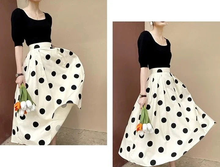 Chic and Elegant High Waist  Skirt - Vintage