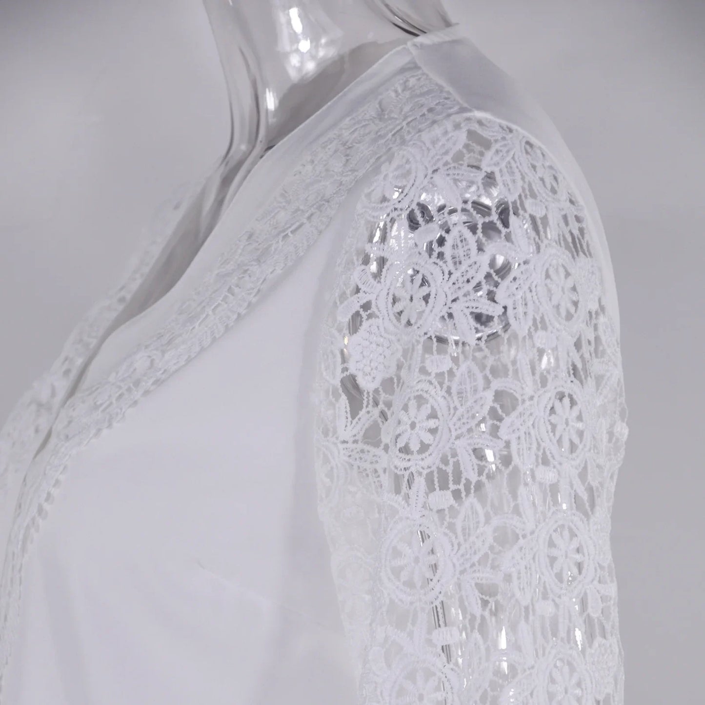 Elegant Blouses Office Spring Casual Button V-neck Long Sleeve