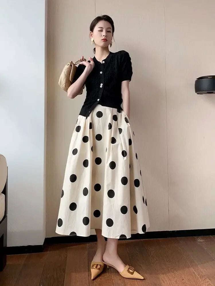 Chic and Elegant High Waist  Skirt - Vintage