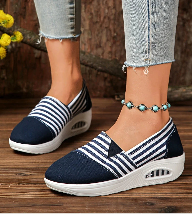 Women's Heels Sneaker New Wedges Heeled Casual Shoes Elegant Casual Sneakers
