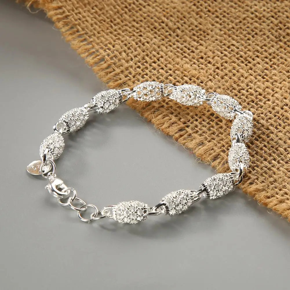 Elegant Anti-rust Women Silver Plated Bracelet