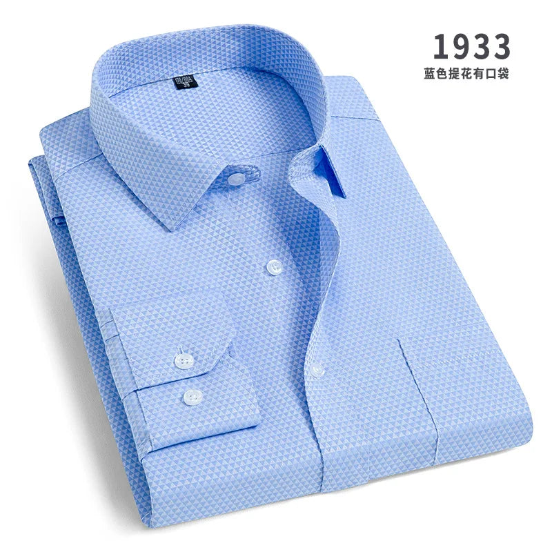 New Men's Dress Shirt Classic Solid