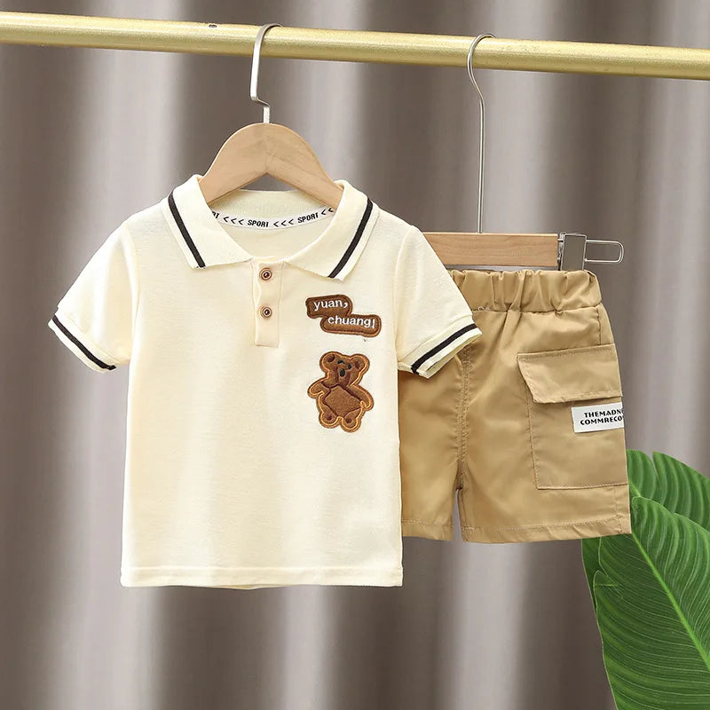 Baby Boy Clothes Set T-shirt+Shorts Kids Boy Summer Clothes