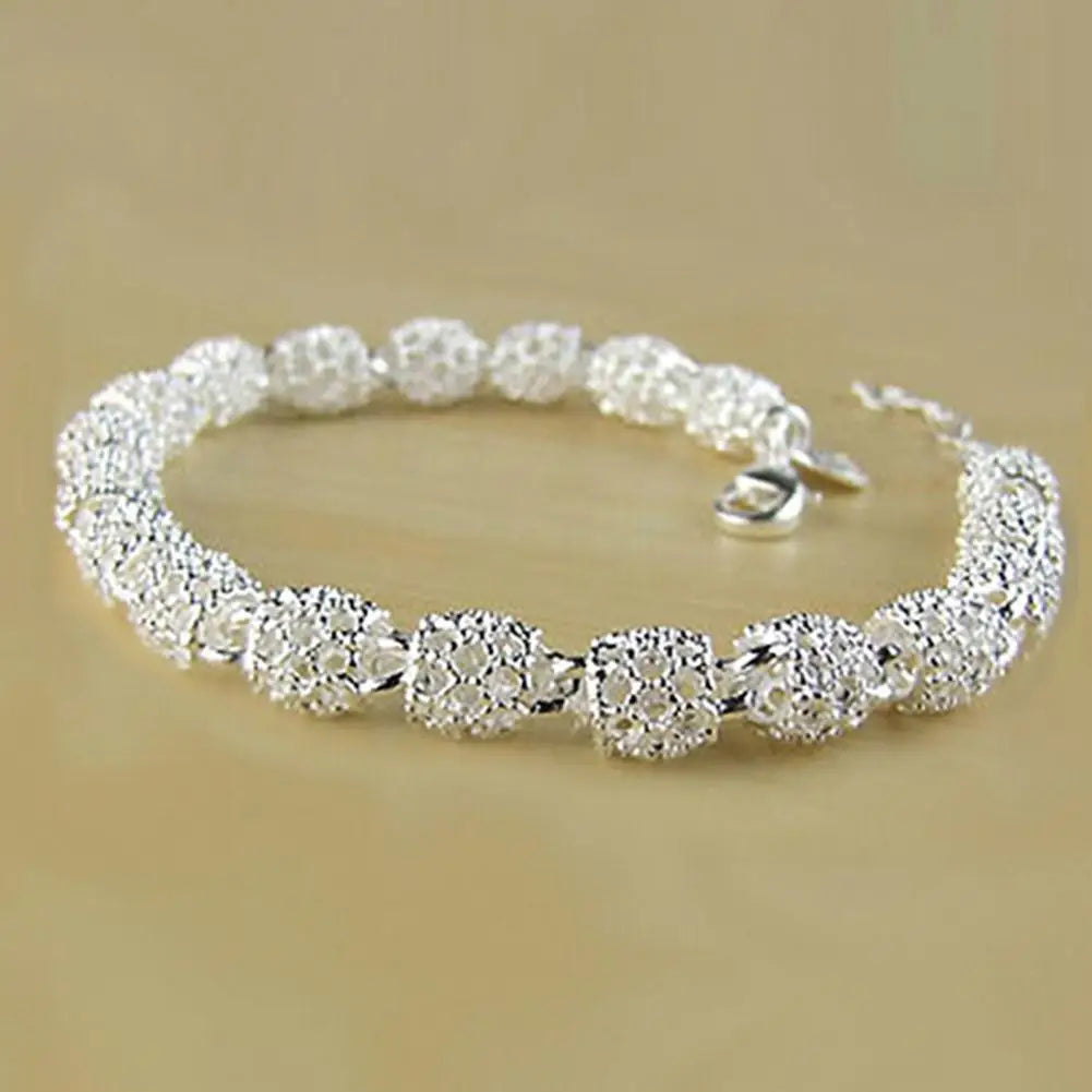 Elegant Anti-rust Women Silver Plated Bracelet