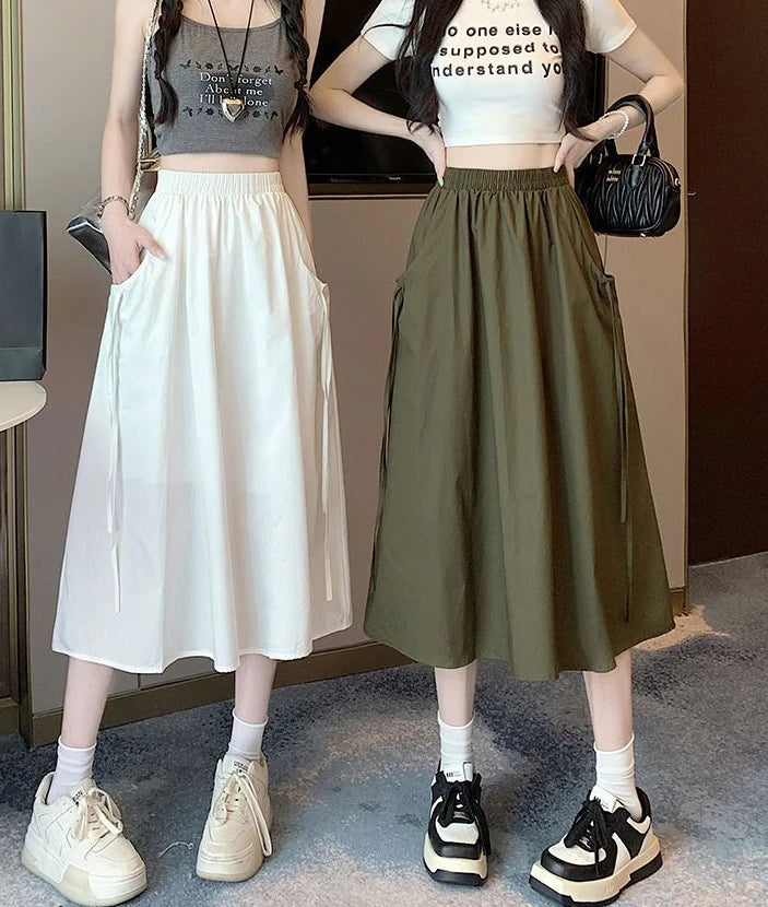 Skirts For Women Drawstring Cargo