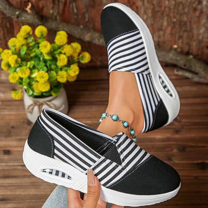 Women's Heels Sneaker New Wedges Heeled Casual Shoes Elegant Casual Sneakers