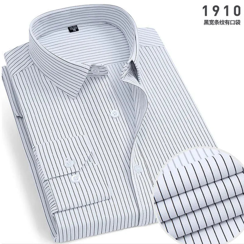 New Men's Dress Shirt Classic Solid