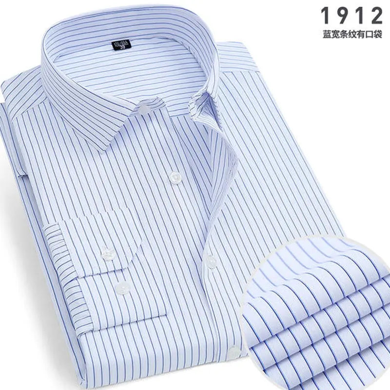 New Men's Dress Shirt Classic Solid