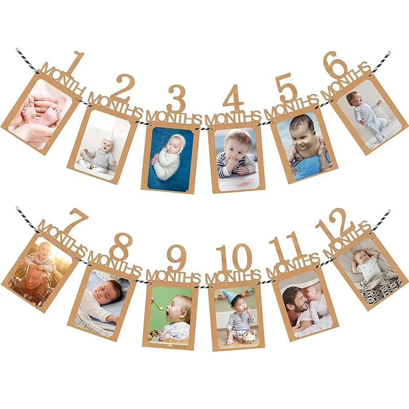 Baby 1st Birthday Decoration Photo Banner