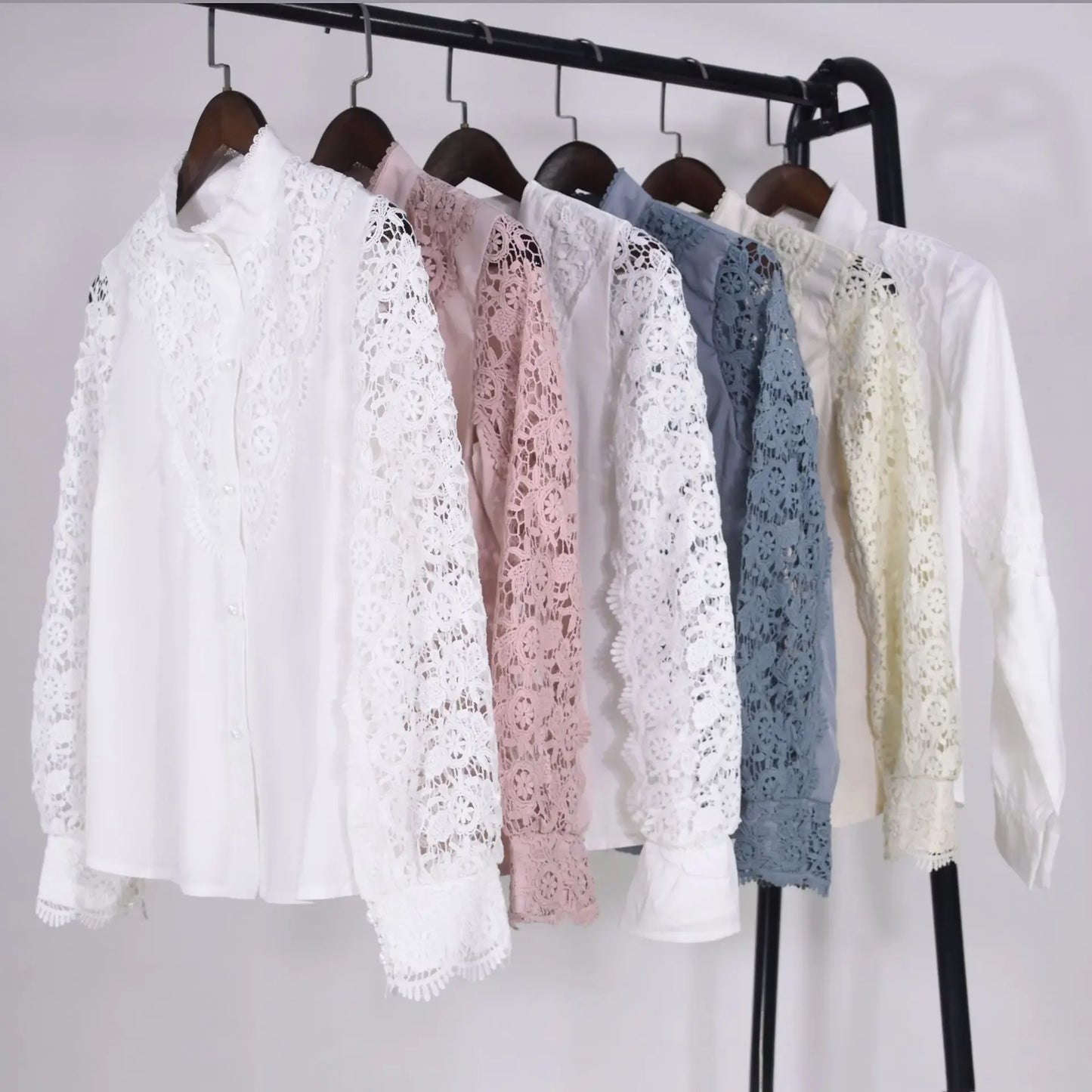 Elegant Blouses Office Spring Casual Button V-neck Long Sleeve