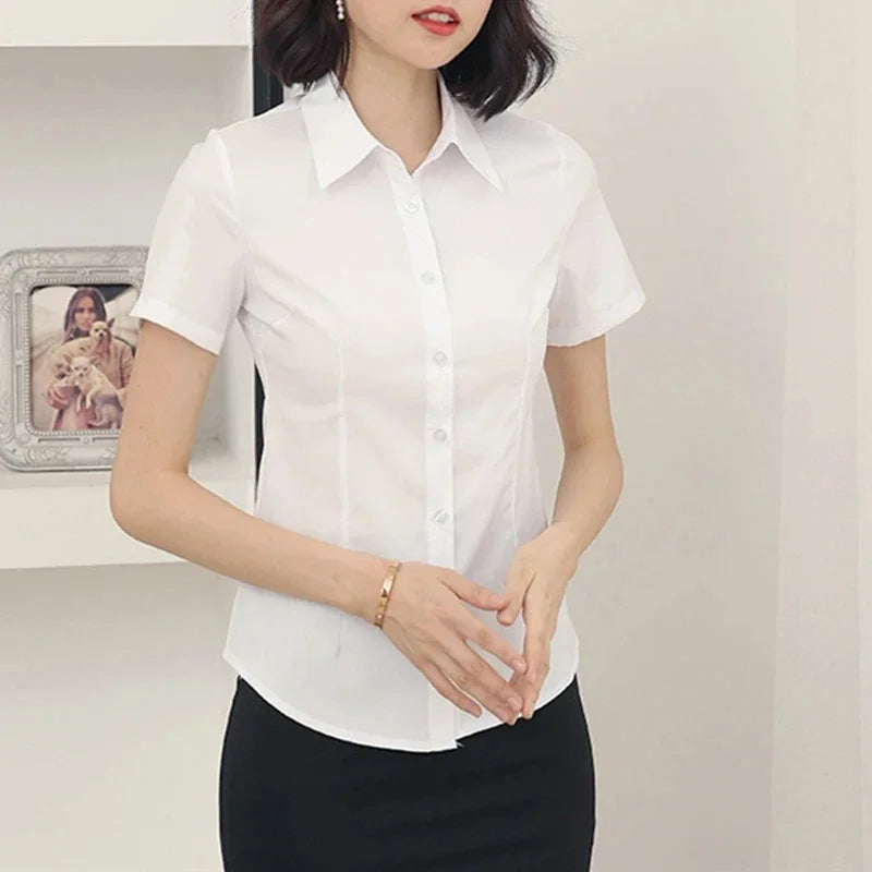Fashion V-neck shirt Short Sleeve