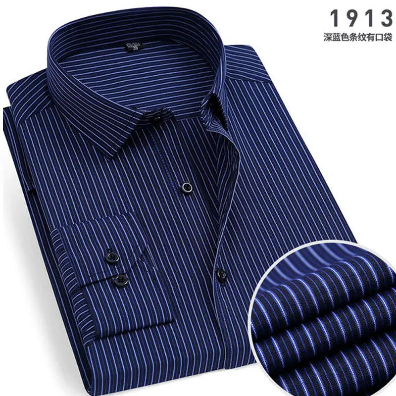 New Men's Dress Shirt Classic Solid