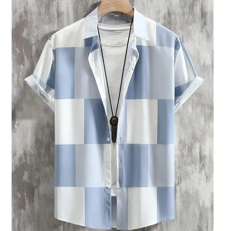 Men 3d Plaid Shirt