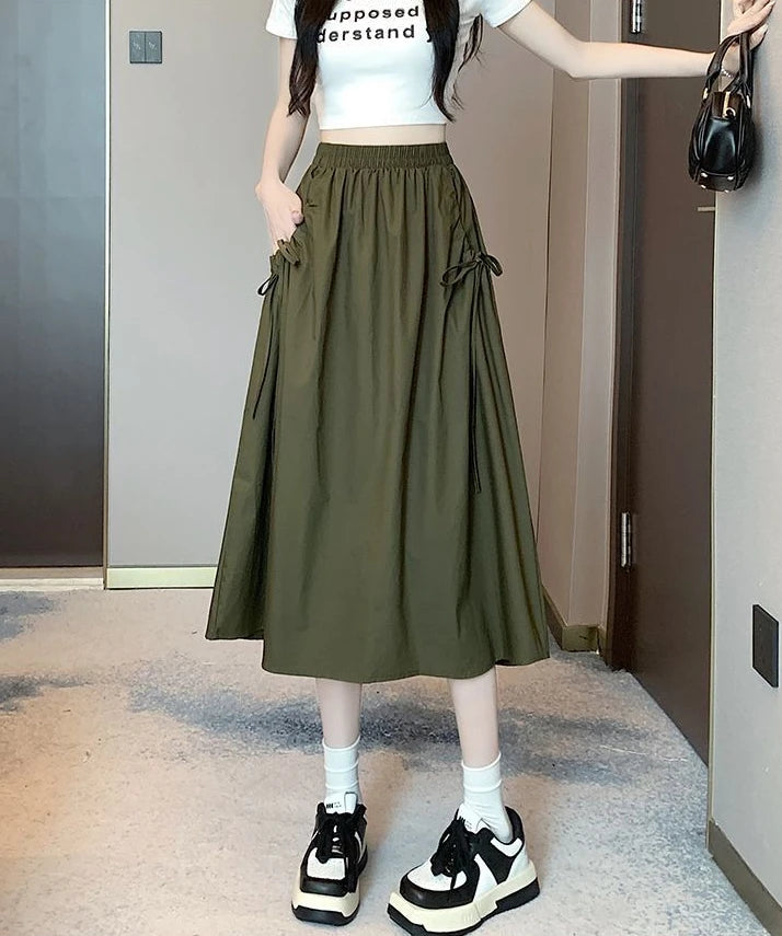 Skirts For Women Drawstring Cargo