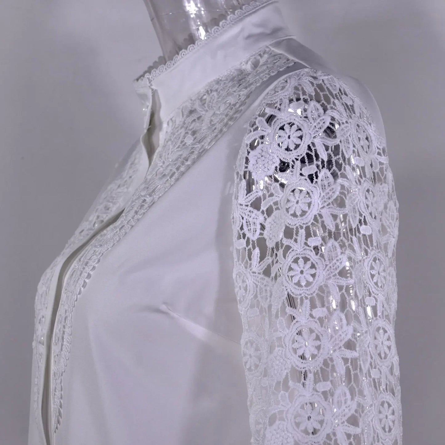 Elegant Blouses Office Spring Casual Button V-neck Long Sleeve