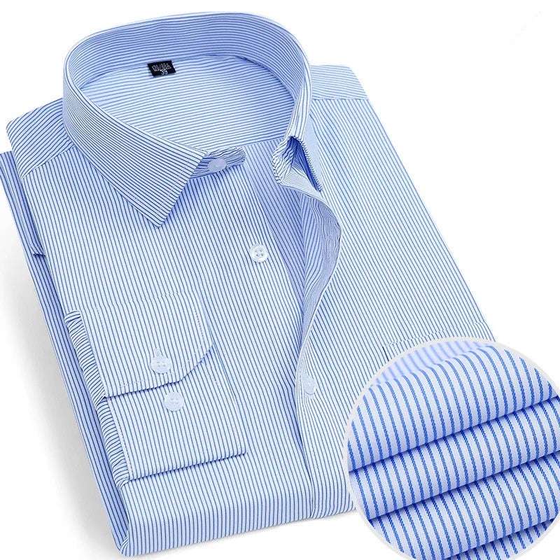 New Men's Dress Shirt Classic Solid