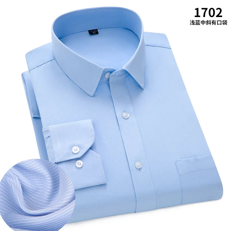 New Men's Dress Shirt Classic Solid