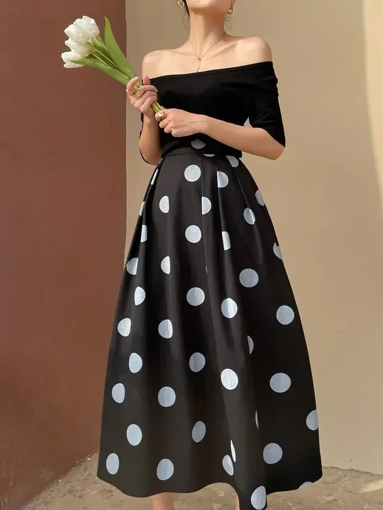 Chic and Elegant High Waist  Skirt - Vintage