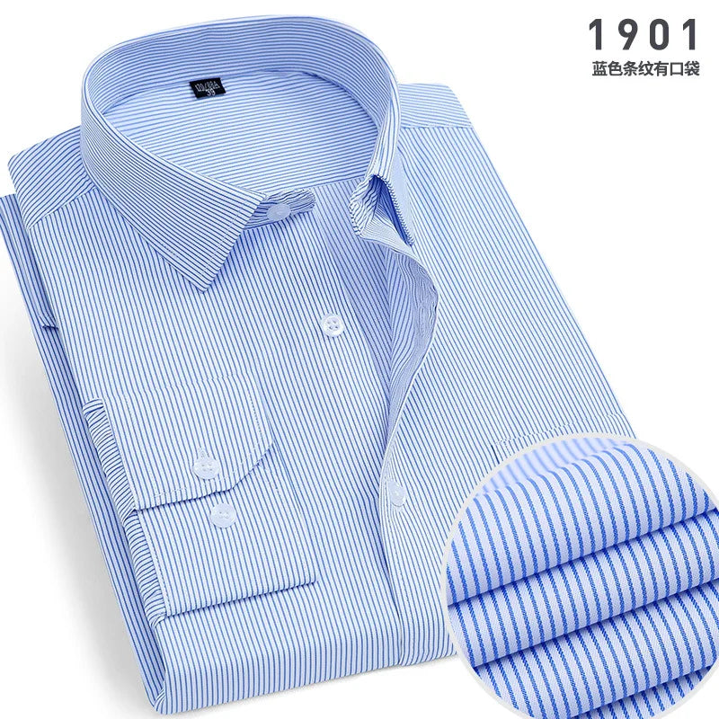 New Men's Dress Shirt Classic Solid