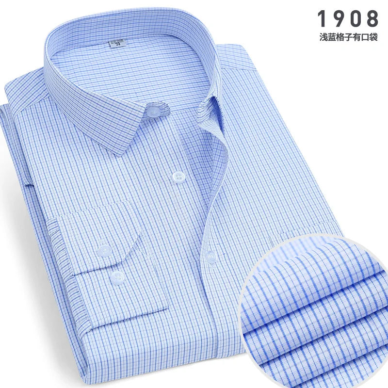 New Men's Dress Shirt Classic Solid