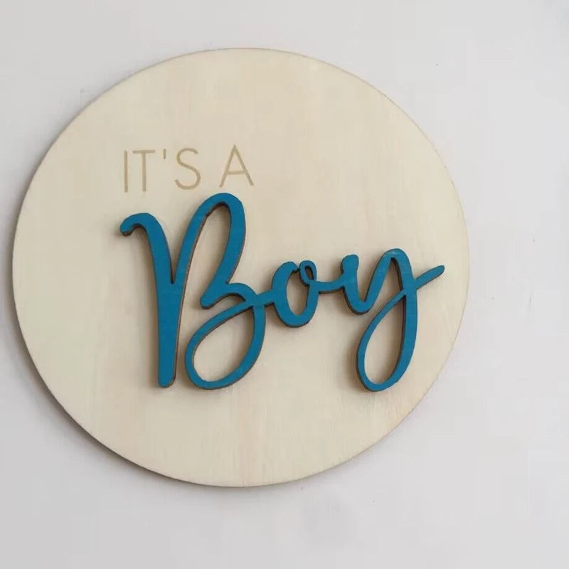 Boho Wooden Baby Gender reveal