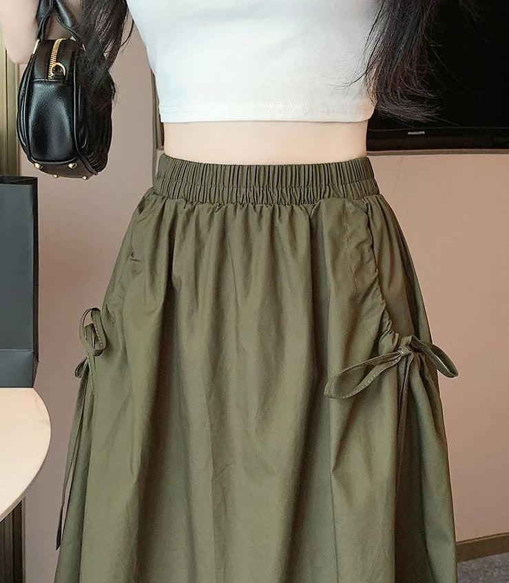 Skirts For Women Drawstring Cargo