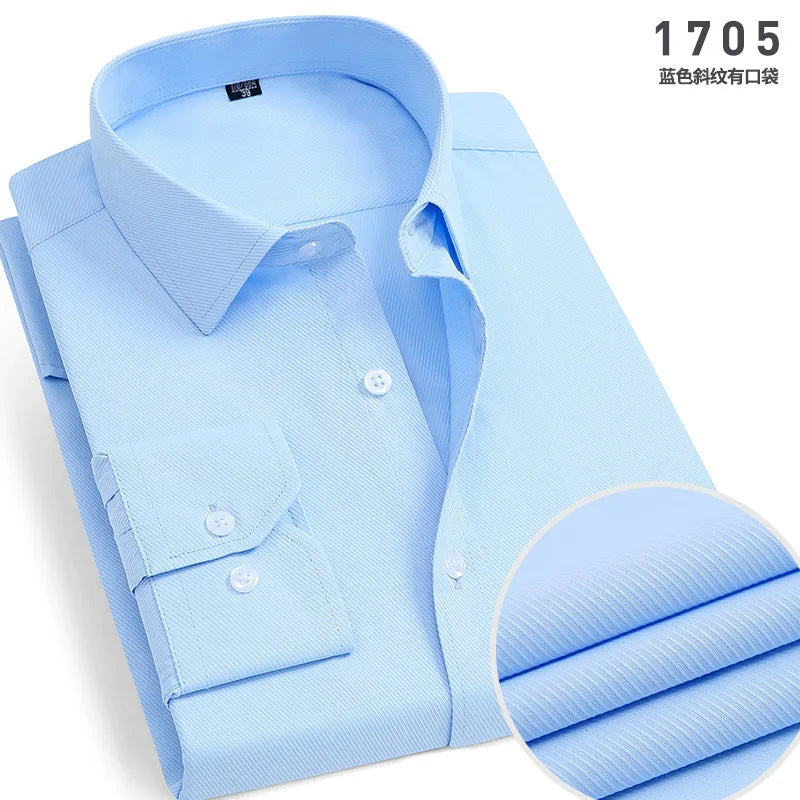 New Men's Dress Shirt Classic Solid