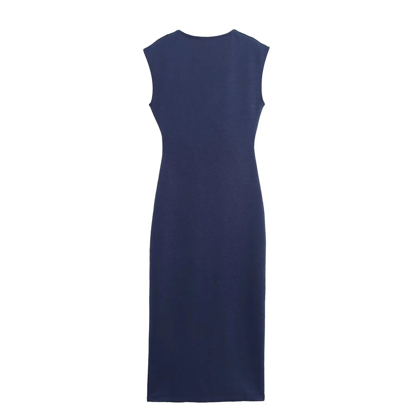 V-neck Sleeveless Long Dresses