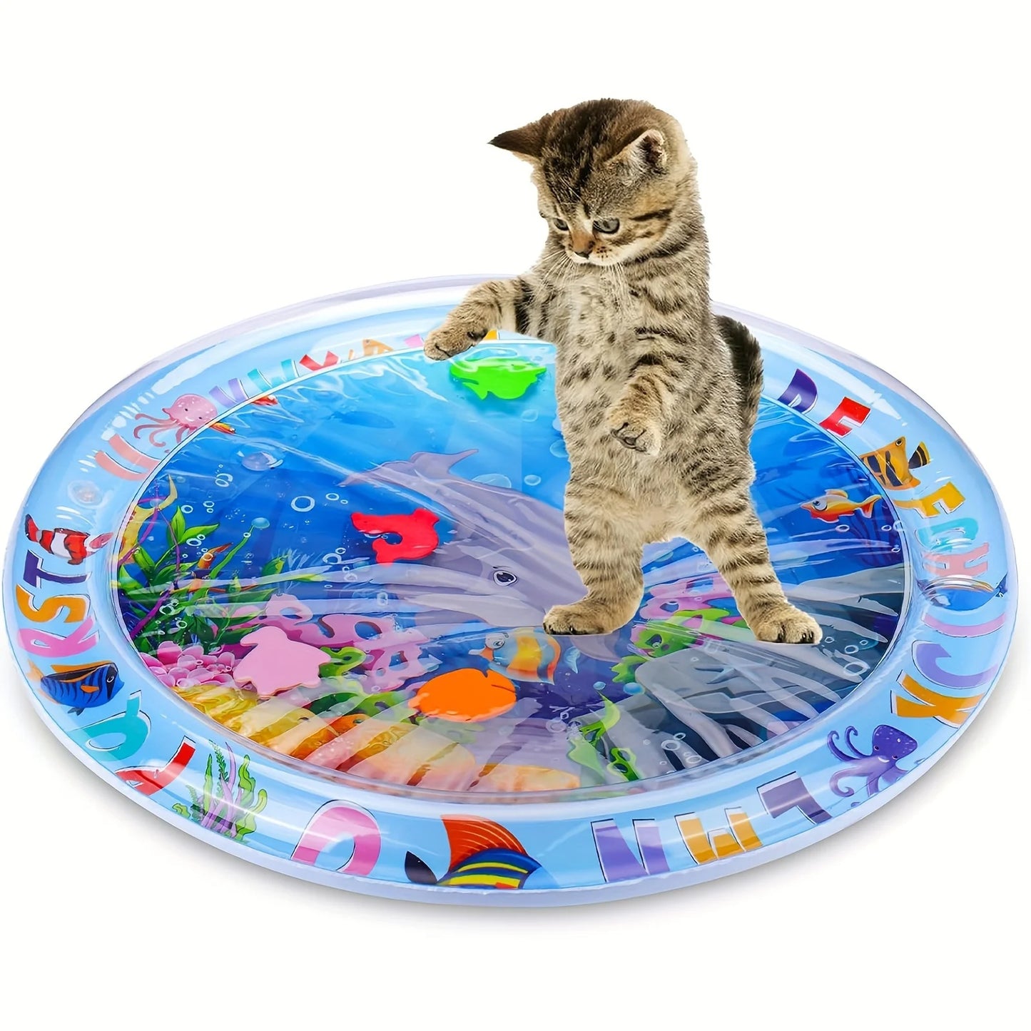 Cat Water Sensation Mat with Floating Fish
