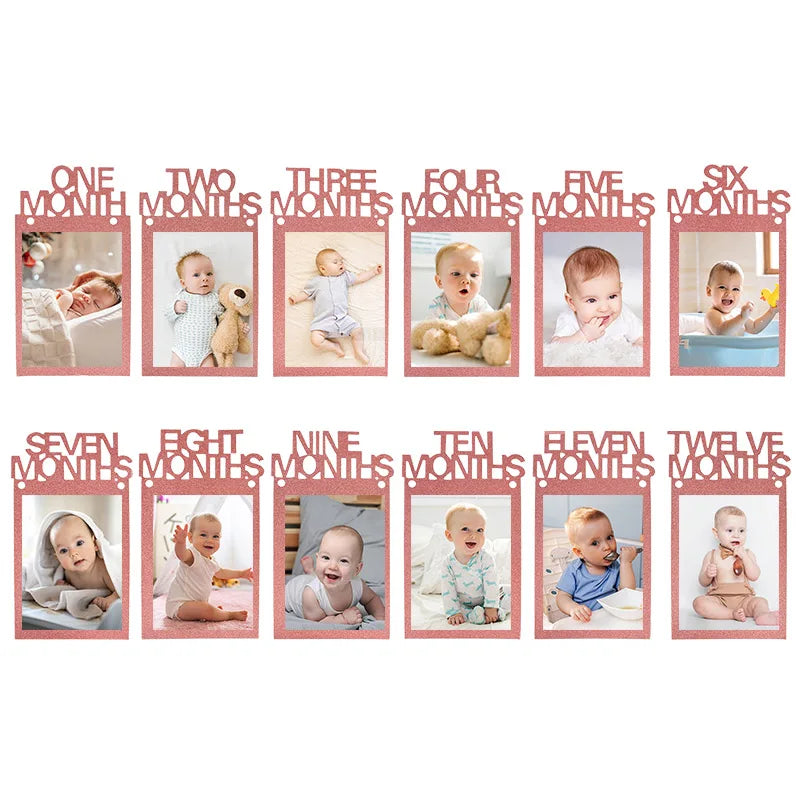 Baby 1st Birthday Decoration Photo Banner