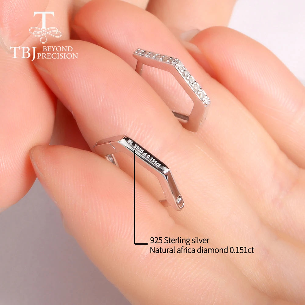 Fashion design 925 silver with diamond earrings women light luxury elegant fine jewelry