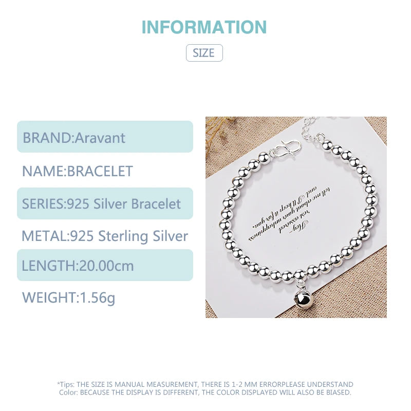 Silver Bell Bead Bracelets Chains