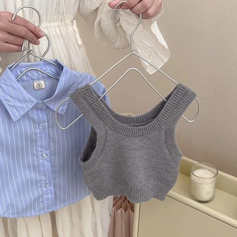 Baby Girl Pleated Skirt and Vest