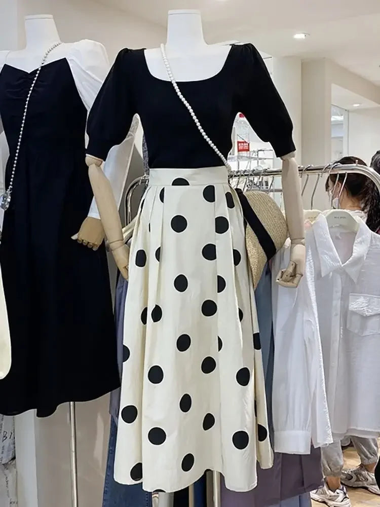 Chic and Elegant High Waist  Skirt - Vintage