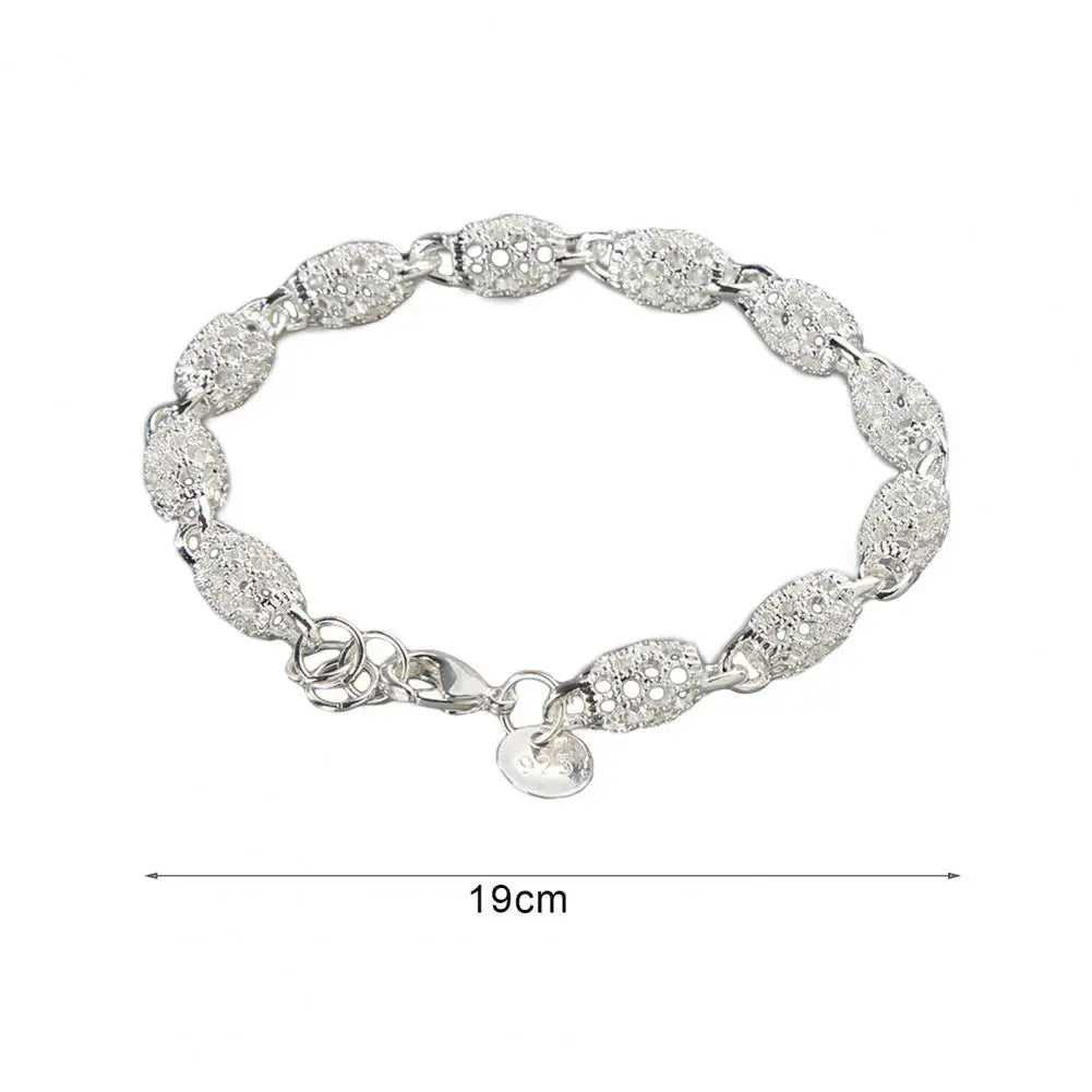 Elegant Anti-rust Women Silver Plated Bracelet