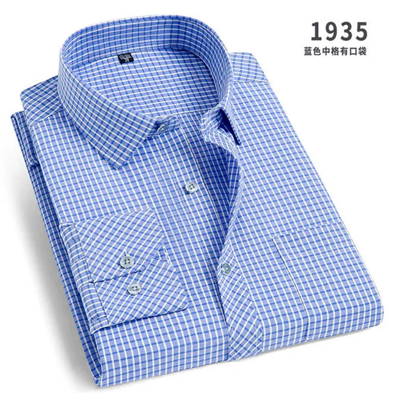 New Men's Dress Shirt Classic Solid