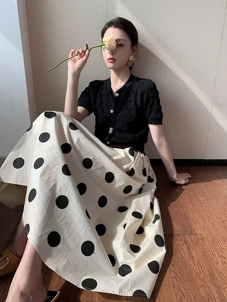 Chic and Elegant High Waist  Skirt - Vintage